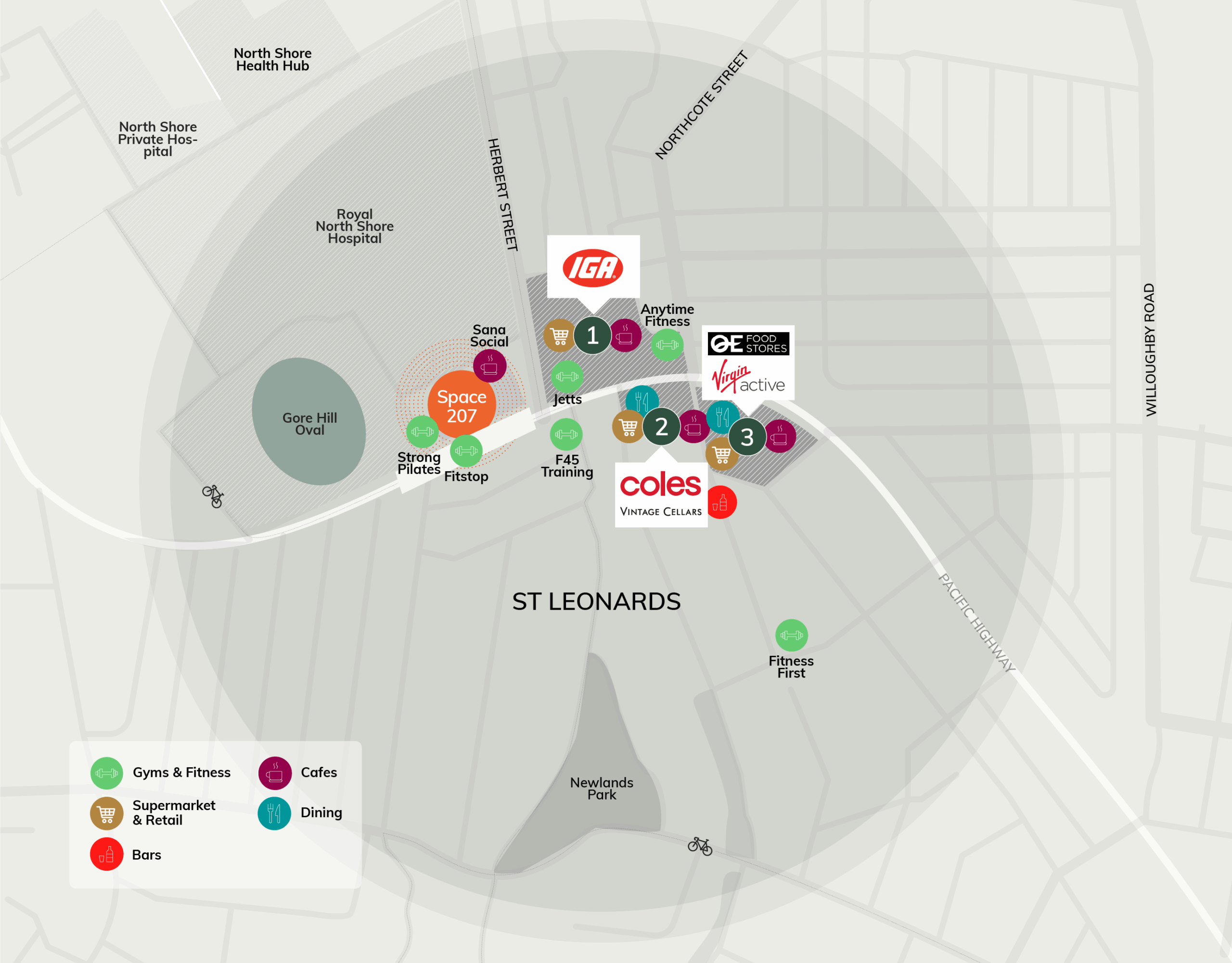 Space 207 Amenity Map